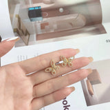 925 Silver Butterfly Moissanite Ear Studs Earrings Gift