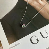 925 Silver Diamond Circle Pendant Necklace 18K Plated Fine Jewelry