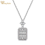 925 Silver Created Moissanite Daily Pendant Necklace For Women