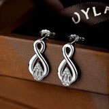 925 Silver Diamond Gemstone Ear Studs Wedding Earrings