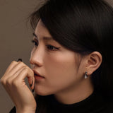 925 Silver Diamond Gemstone Ear Studs Wedding Earrings