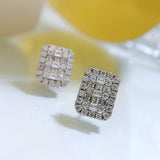 925 Silver Diamonds Gemstone Ear Studs Earrings Jewelry