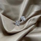 925 Silver Diamond Gemstone Ear Studs