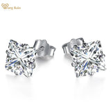 925 Silver Diamond Gemstone Ear Studs
