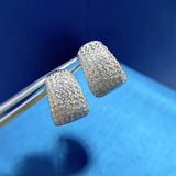 925 Sterling Silver Lab Sapphire Hoop Earrings
