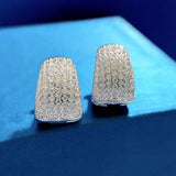 925 Sterling Silver Lab Sapphire Hoop Earrings