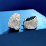 925 Sterling Silver Lab Sapphire Hoop Earrings