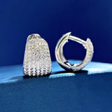 925 Sterling Silver Lab Sapphire Hoop Earrings
