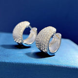 925 Sterling Silver Lab Sapphire Hoop Earrings
