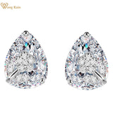 925 Silver Diamond Stud Earrings 18K Plated Flowers