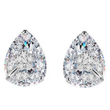 925 Silver Diamond Stud Earrings 18K Plated Flowers