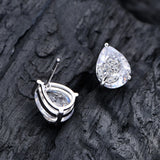 925 Silver Diamond Stud Earrings 18K Plated Flowers