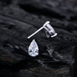 925 Silver Citrine Diamond Ear Stud Earrings