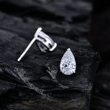 925 Silver Citrine Diamond Ear Stud Earrings