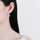 925 Silver Dangle Earrings with 0.5CT Diamonds Zircon
