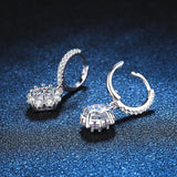 925 Silver Dangle Earrings with 0.5CT Diamonds Zircon