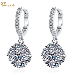 925 Silver Dangle Earrings with 0.5CT Diamonds Zircon
