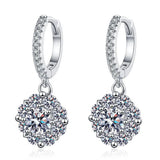 925 Silver Dangle Earrings with 0.5CT Diamonds Zircon