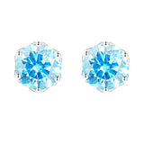 2CT Lemon Yellow Real Moissanite Studs Earrings