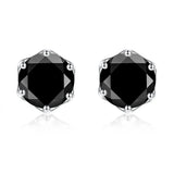 925 Silver 2CT Purple Moissanite Wedding Studs Earrings