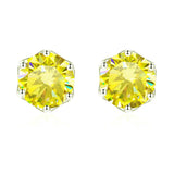 2CT Sky Moissanite Diamond Stud Earrings