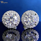 925 Silver Diamond Studs Earrings Wedding Jewelry