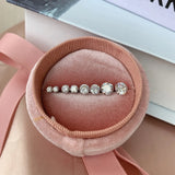 925 Silver High Carbon Diamond Stud Earrings 3-6MM Round Gemstone Jewelry