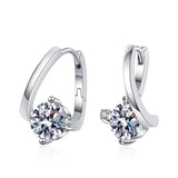 18K Plated 925 Silver 1CT Moissanite Diamond Zircon Earrings