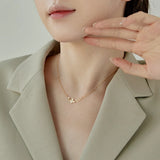 Butterfly Pendant Necklace 18K Plated Silver Diamond Gemstone
