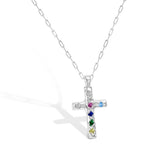 Cross Pendant Necklace High Carbon Diamond Gemstone Fine Jewelry