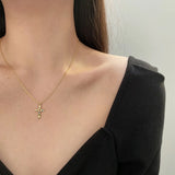 Cross Pendant Necklace High Carbon Diamond Gemstone Fine Jewelry