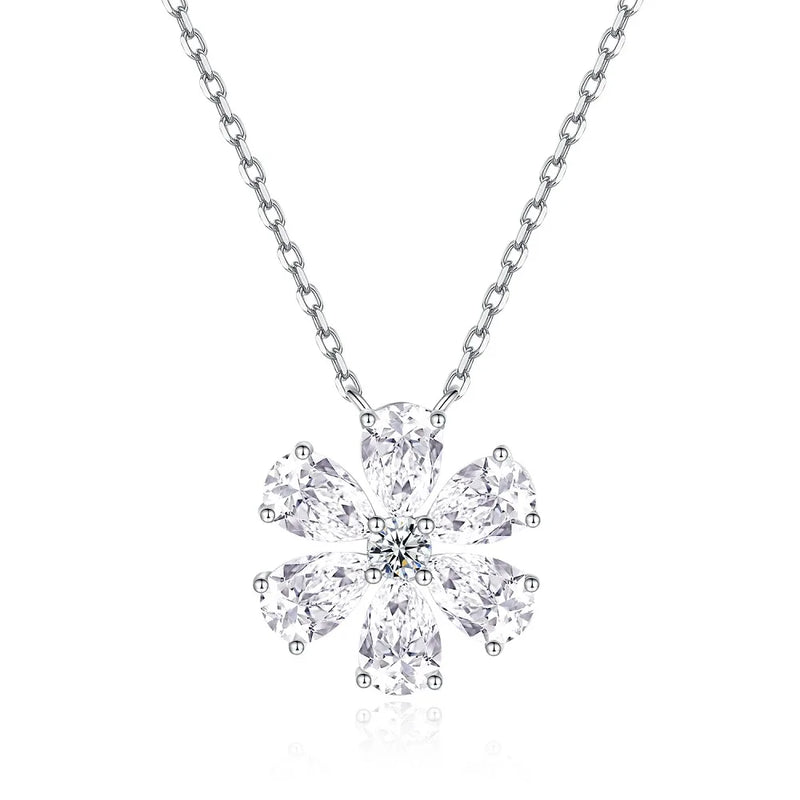18K Plated 925 Silver Lab Sapphire Ruby Diamond Pendant Necklace