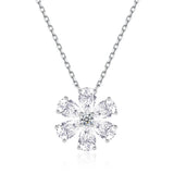 18K Plated 925 Silver Lab Sapphire Ruby Diamond Pendant Necklace