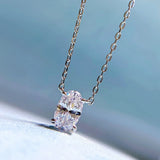 18K Plated 925 Silver Oval Sapphire Gemstone Pendant Necklace