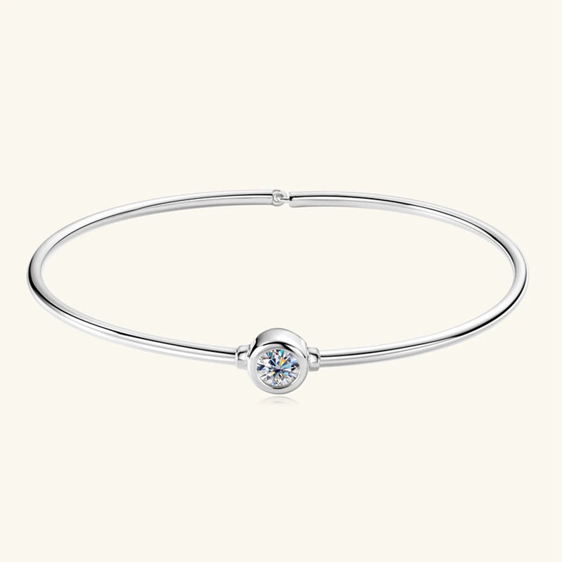 18K Plated 925 Sterling Silver VVS1 3EX D 5MM Real Moissanite Bracelet