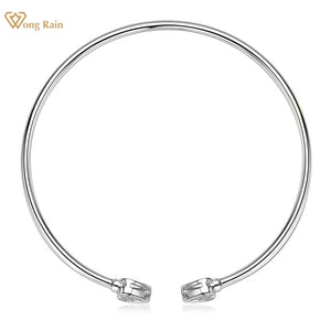 18K Plated 925 Sterling Silver VVS1 Diamond Moissanite Bracelet Bangle