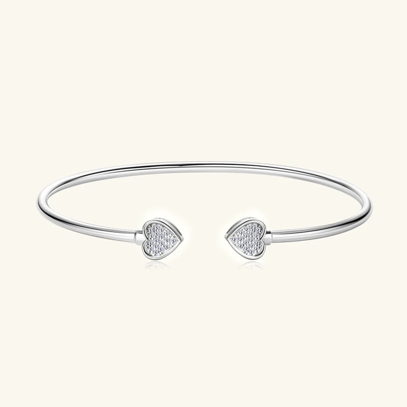 18K Plated 925 Sterling Silver VVS1 Diamond Moissanite Bracelet Bangle