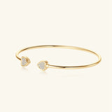 18K Plated 925 Sterling Silver VVS1 Diamond Moissanite Bracelet Bangle