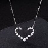 Sapphire Heart Necklace - 18K Plated 925 Silver