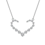 Sapphire Heart Necklace - 18K Plated 925 Silver