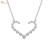 Sapphire Heart Necklace - 18K Plated 925 Silver