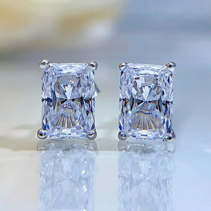 925 Silver 1CT Diamond Wedding Studs Earrings