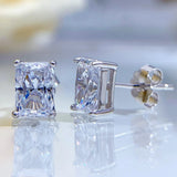 925 Silver 1CT Diamond Wedding Studs Earrings