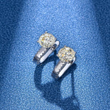 925 Silver Citrine Pink Sapphire Diamond Ear Studs