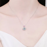 925 Silver 1CT Moissanite Diamond Pendant Necklace