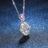 925 Silver 1CT Moissanite Diamond Pendant Necklace