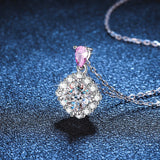 925 Silver 1CT Moissanite Diamond Pendant Necklace