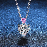 925 Silver Heart Cut Gemstone Pendent Necklace