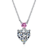 925 Silver Heart Cut Gemstone Pendent Necklace