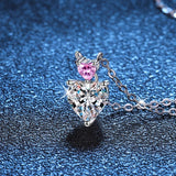 925 Silver Heart Cut Gemstone Pendent Necklace